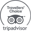 The image displays the Tripadvisor logo with "Travellers' Choice" written above it in a circular design.